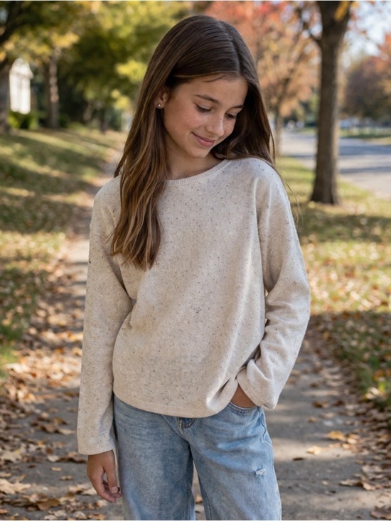 Zara Other - Zara Girls’ Studded Crewneck Top